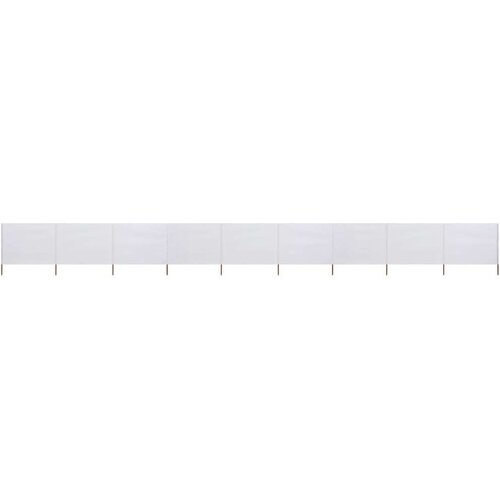  Vjetrobran s 9 panela od tkanine 1200 x 160 cm pješčano bijeli Cijene