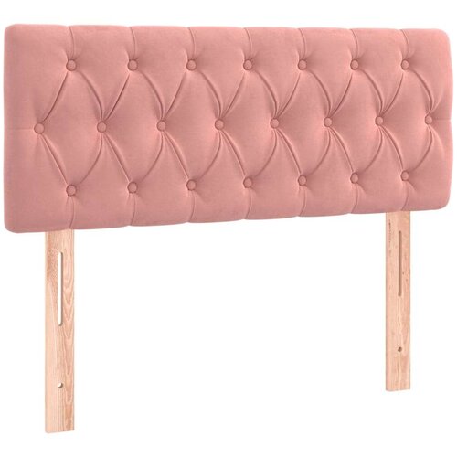 VidaXL Box spring postelja z vzmetnico roza 90x200 cm žamet Slike