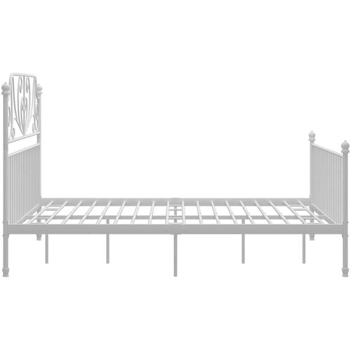  Okvir za krevet bijeli metalni 160 x 200 cm Slike