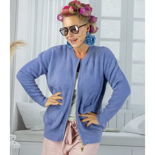 Pri Short cardigan unbuttoned sweater in fluffy knit fabric "COCO CHIC" Cijene