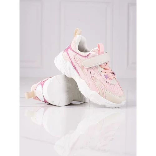 SHELOVET thick-soled children's sneakers pink