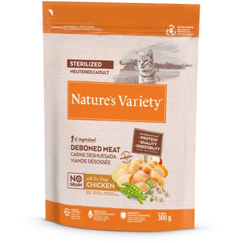 Nature&amp;#039;s Variety No Grain Cat Sterilized Adult - pi&amp;scaron;čanec 300 g Slike