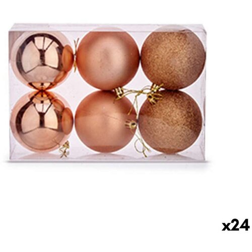  Set božićnih kuglica Bakar Plastika 8 x 9 x 8 cm (24 kom.) Slike