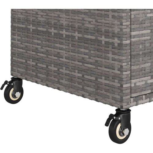 VidaXL Barska kolica s ladicom siva 100 x 45 x 97 cm od poliratana Slike