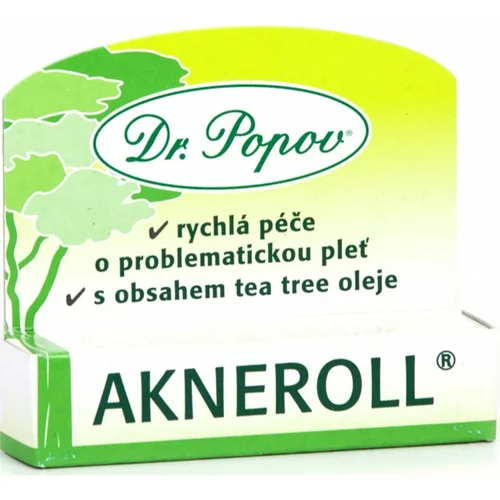 Dr. Popov Akneroll with tea tree lokalna nega proti nepravilnostim na aknasti koži 6 ml
