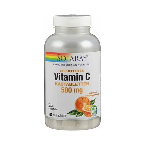 Solaray Puferiran vitamin C žvečljive tablete 500