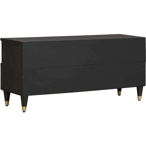  ormar s ladicama Crna 100 x 33 x 46 cm Čvrsto drvo manga Slike