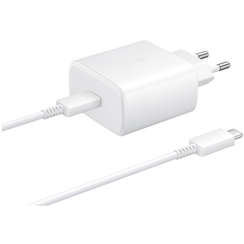 Samsung 45W omrežni polnilnik USB-C z 1,8m kablom USB-C z USB-C, Bela, (21683661) Cene