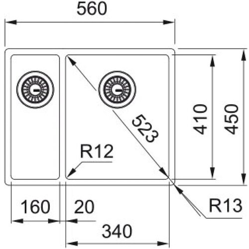 Franke 127.0369.916 Box BXX 260/160-34-16/7 dvojno pomivalno korito iz nerjavnega jekla Cene