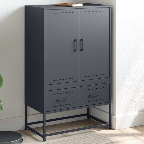  Visoka komoda antracit 68x39x111,5 cm od čelika Cene