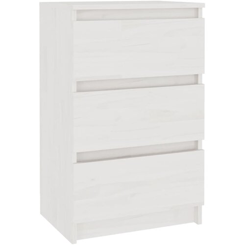 Maison Chic Nočna omarica - Nočna miza bela 40x29,5x64 cm trdna borovina, (21690477) Cene