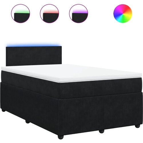 vidaXL Box spring postelja z vzmetnico črna 120x190 cm žamet, (21307399) Cene