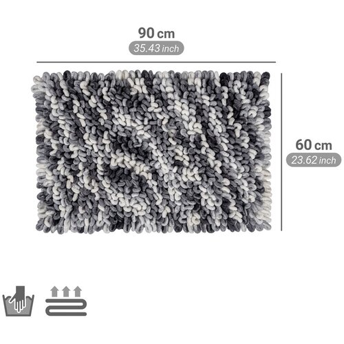 Wenko Prljavo plava tekstilna kupaonska prostirka 60x90 cm Lerici &amp;ndash; Slike