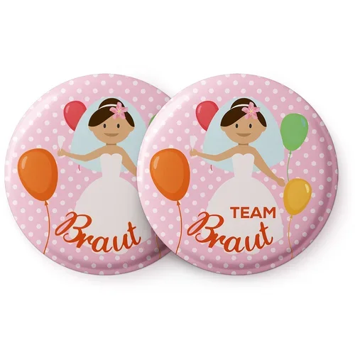 Spielehelden Balloons Buttons 16 za dekliščino 16 značk 5,6 cm izjemno velike Darilo za dekliščino