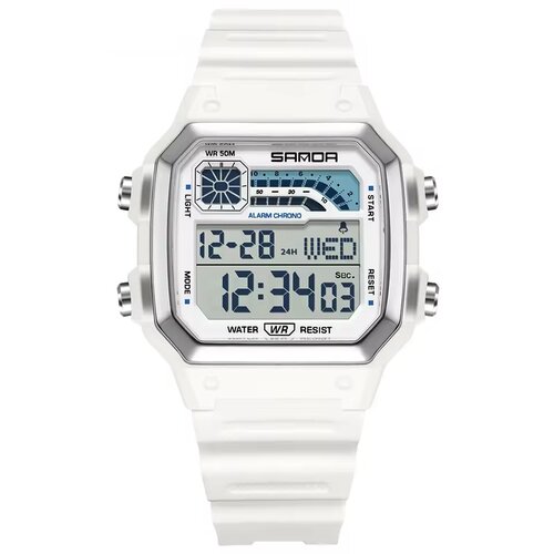 Sanda Digitalni sat BA-41787 - Bijeli / Srebrni Cene