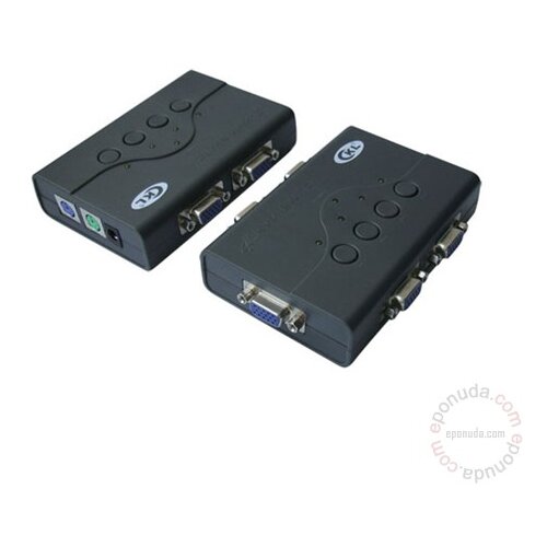 Kvm svič CKL-54 4 ports PS/2 + 4 cables PS/2 - bandwidth 200MHz 1920x1440p svič mode: manual svič Slike