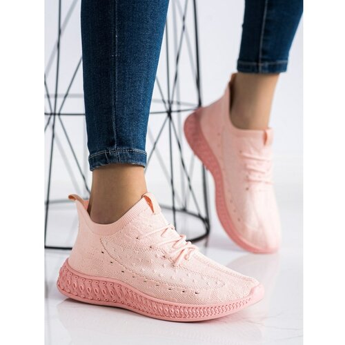 TRENDI pink textile sneakers Cene