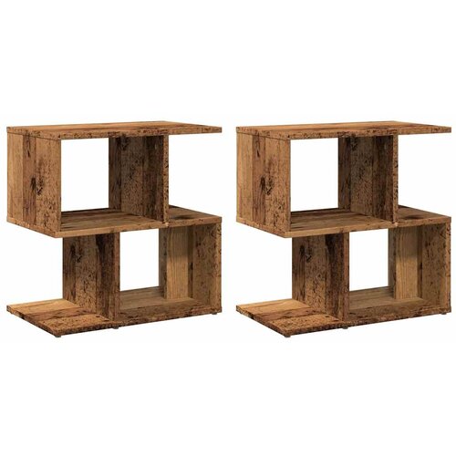 Maison Chic Dvo delni komplet Nočne omarice - Nočne mize starinski les 50x30x51,5 cm inženirski les, (21686758) Slike