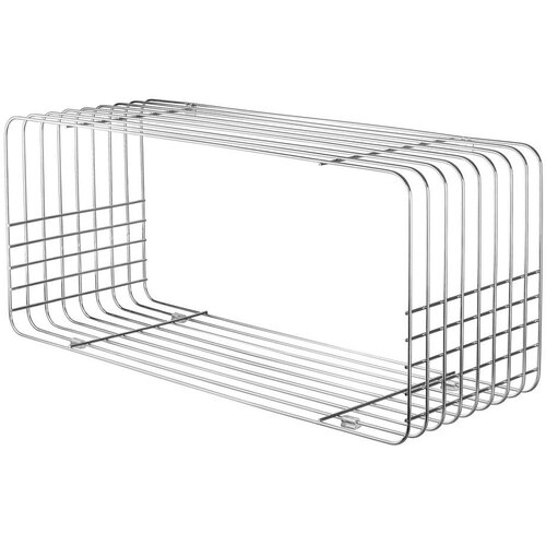 Mette Ditmer Denmark Metalna zidna polica u sjajno srebrnoj boji 70x30 cm Wire &ndash; Cijene