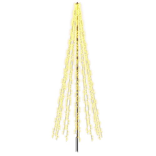  LED božićno drvce 385 cm 2460 LED lampica Topla bijela Čelik Slike