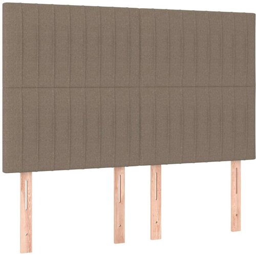  Uzglavlja 4 kom smeđesivi 72 x 5 x 78/88 cm od tkanine Slike