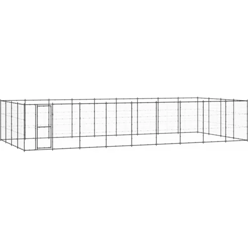 vidaXL vanjski kavez za pse čelični 43,56 m²
