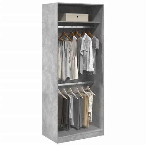  Ormar siva boja betona 80x50x200 cm od konstruiranog drva Slike