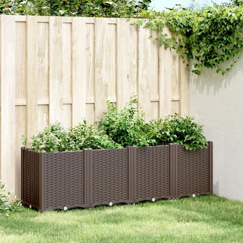 VidaXL Vrtna sadilica smeđa 160 x 40 x 53 cm od PP-a Slike