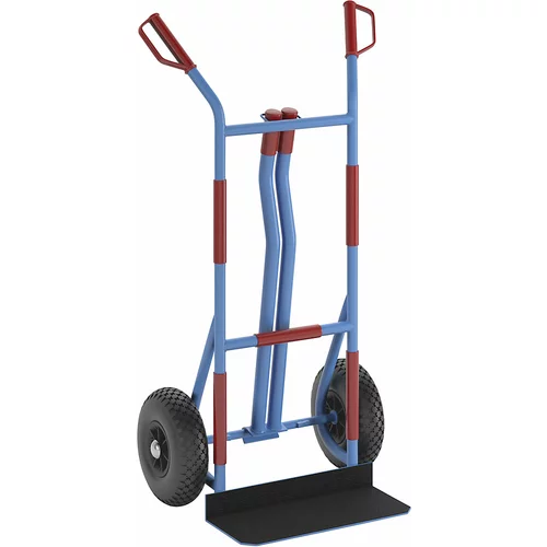 eurokraft pro Jeklen ročni voziček, model: voziček za prevažanje in prenašanje, s praktičnimi nosilnimi prečkami
