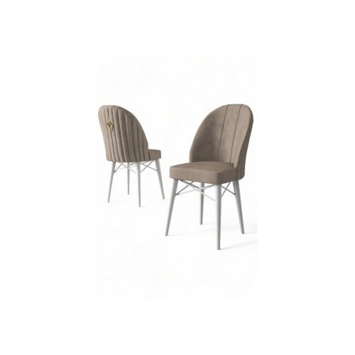 Hanah home set 6 stolica ritim cappuccino white Slike