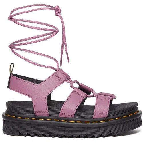 Dr. Martens Kožne sandale Nartilla za žene, boja: ružičasta, s platformom, DM31617765