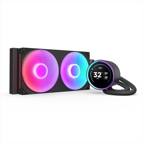 NZXT Kraken 280 Elite V2 RGB kućište za procesor sa vodenim hlađenjem, 1x280mm F280 RGB jezgro ventilatora, RGB kontroler, sa 2.72" IPS ekranom, RL-Kr28E-B2 Cene