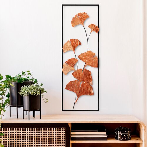 Wallity Zidna dekoracija Raspberry 3, 32x90x4 cm, Zlatne boje Slike