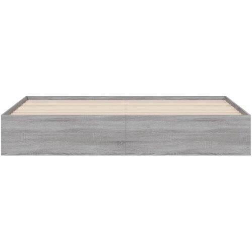  Okvir za krevet s ladicama boja hrasta 160x200 cm drveni Siva 160 x 200 cm Slike
