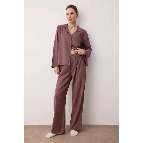 TRENDYOLMILLA Ženski set pidžame Thmaw26Pt00196, Bordo Slike