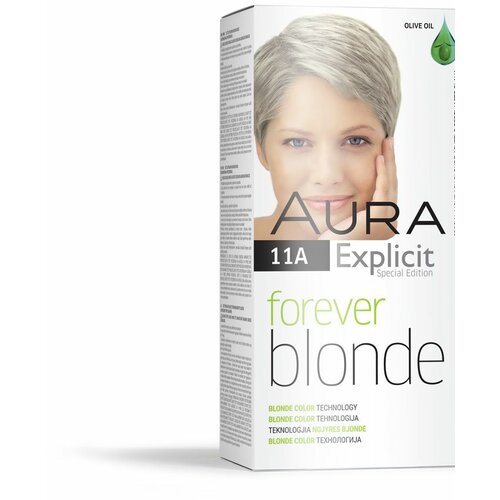 Aura set za trajno bojenje kose forever blonde 11A special light ash blonde Slike