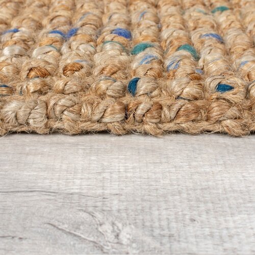 Flair Rugs Ročno tkana preproga iz jute v naravni in modri barvi 120x170 cm Jute Boucle Blue &amp;ndash; Slike