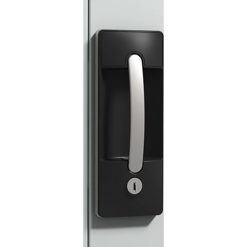 C+P Ključavnica za omaro Ergo-Lock 4.0, cilindrična ključavnica, črno / srebrne barve