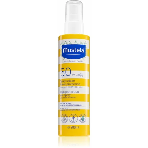 Mustela Family High Protection Sun Spray zaščitno mleko za sončenje v pršilu SPF 50+ 200 ml