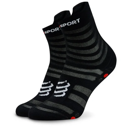 Compressport Visoke nogavice Unisex Pro Racing Socks V4.0 Ultralight Run High XU00050B Črna