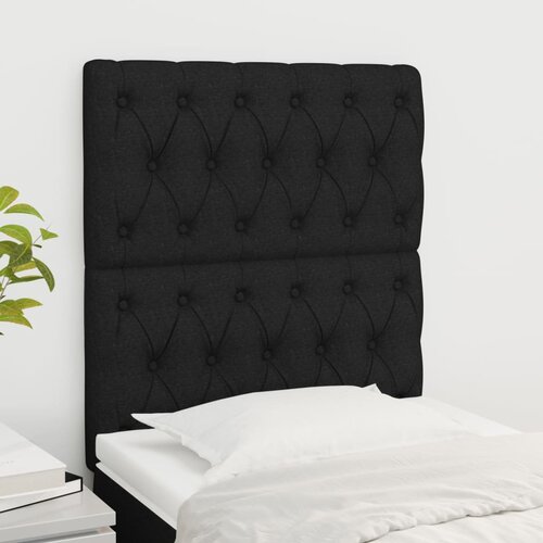 VidaXL Uzglavlje 2 kom crni 80x7x78/88 cm od tkanine Slike