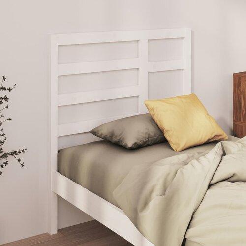 vidaXL Posteljno vzglavje belo 96x4x104 cm trdna borovina Cene