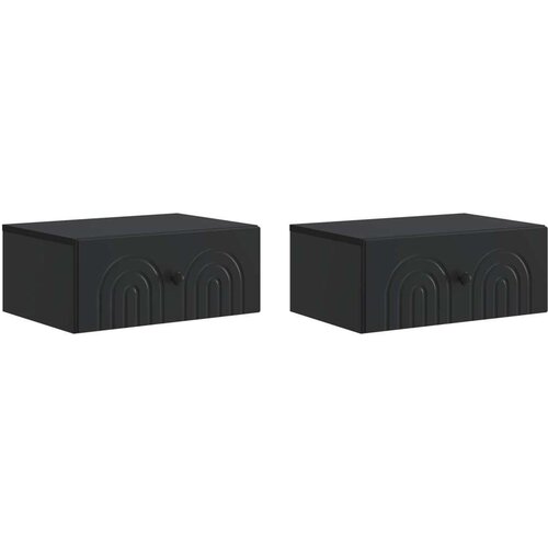  Stenski nočni omarici s predalom 2 pcs Črna 49 x 34,5 x 20 cm, (5000209964) Cene
