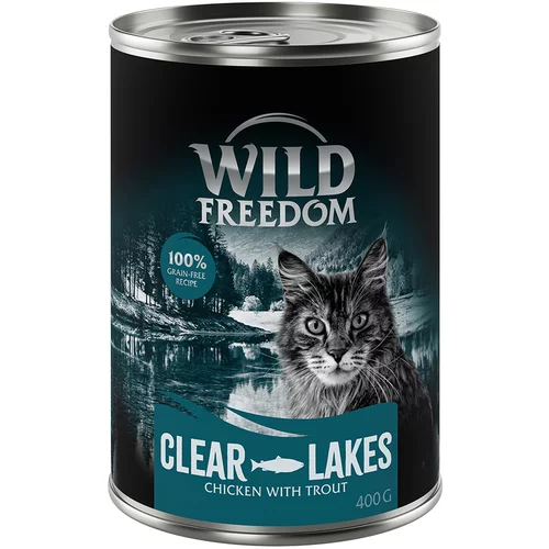 Wild Freedom Varčno pakiranje Adult 24 x 400 g - Clear Lakes - Piščanec & postrv