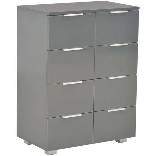 VidaXL Komoda visoki sjaj siva 60 x 35 x 80 cm od iverice Slike