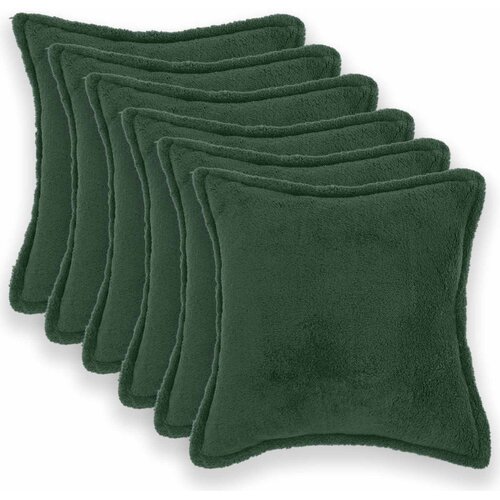  Presvlaka za jastuk 6 pcs HOUTEN Tamnozelena 30 x 30 cm Boucl&amp;eacute; Slike