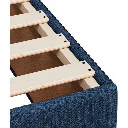  Krevet s oprugama i madracem plavi 100 x 200 cm od tkanine Slike