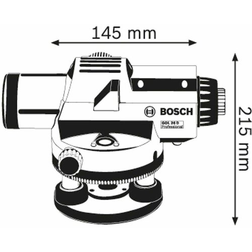 Bosch Optički uređaj za nivelaciju GOL 26 D Professional + stativ BT 160 + GR 500 061599400E Slike