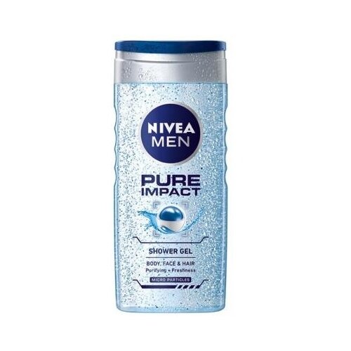 Nivea men pure impact gel za tuširanje za tijelo i lice 250 ml za muškarce Cene
