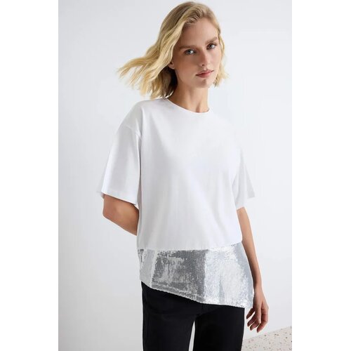 TRENDYOLMILLA ženska suknja Twoaw27Ts00009, ecru Slike